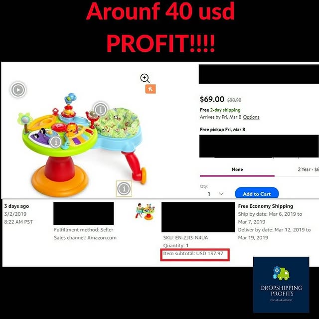 Baby toy — Around $40 profit