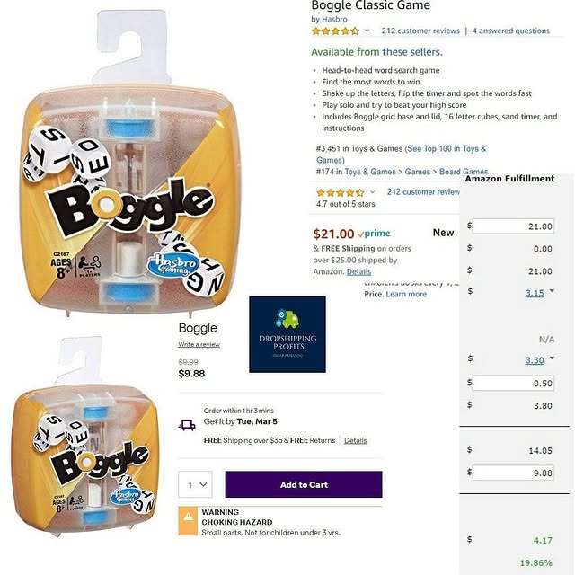 Boggle game — 19.86% ROI analysis